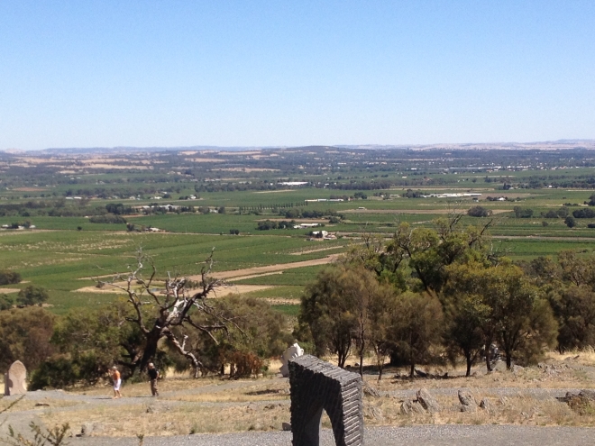 Mongrel's Hill and the Sculpture Park - great views out over Tanunda